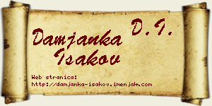 Damjanka Isakov vizit kartica